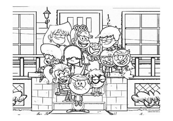 Раскраски Никелодеон мой шумный дом