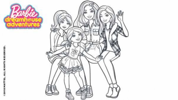 Раскраска приключения Барби в доме мечты