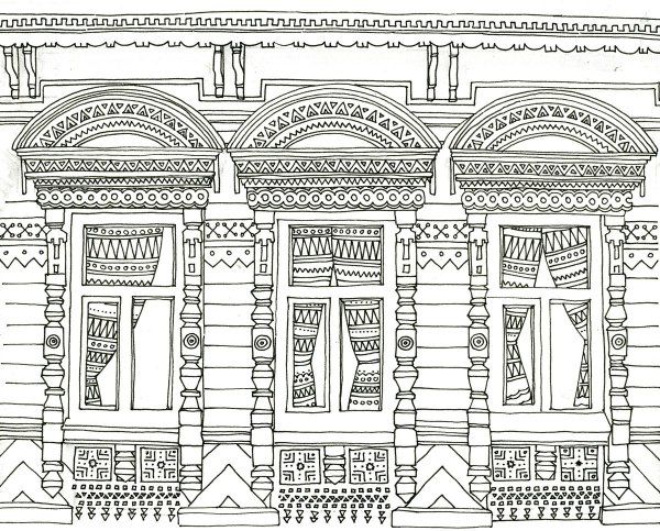 Раскрашенные наличники