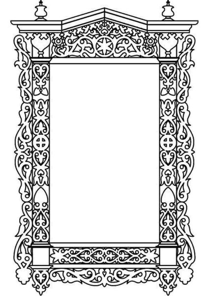 Резное окно для раскрашивания