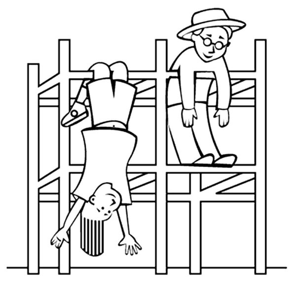 Раскраска детской площадки