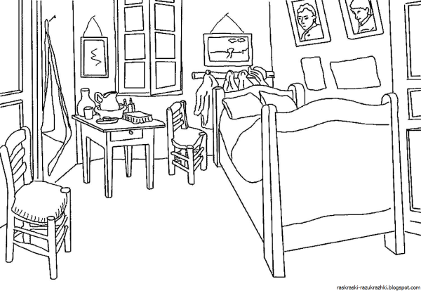 Комната раскраска для детей