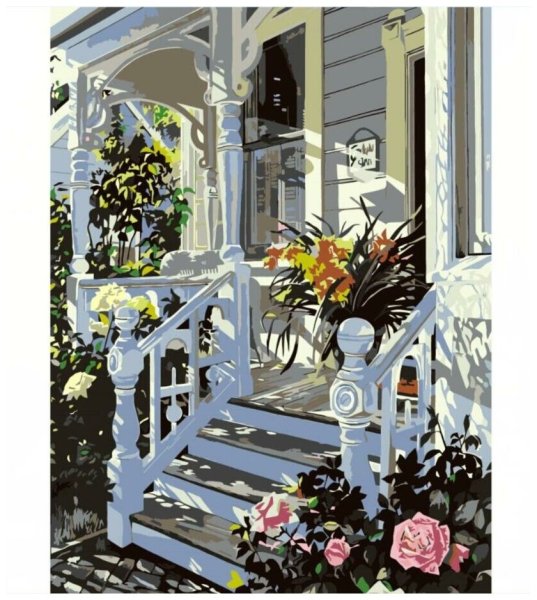 Картины по номерам веранда в цветах