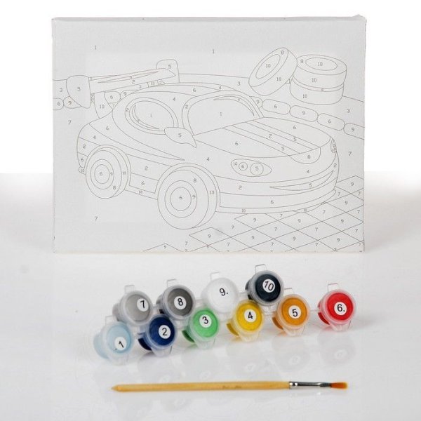 Раскраска по номерам машинки