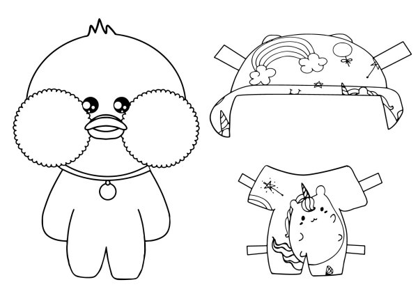 Раскраска лалафанфан с одеждой