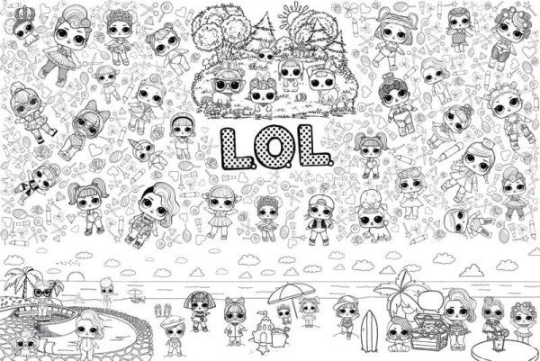 Кукла ЛОЛ домик раскраска