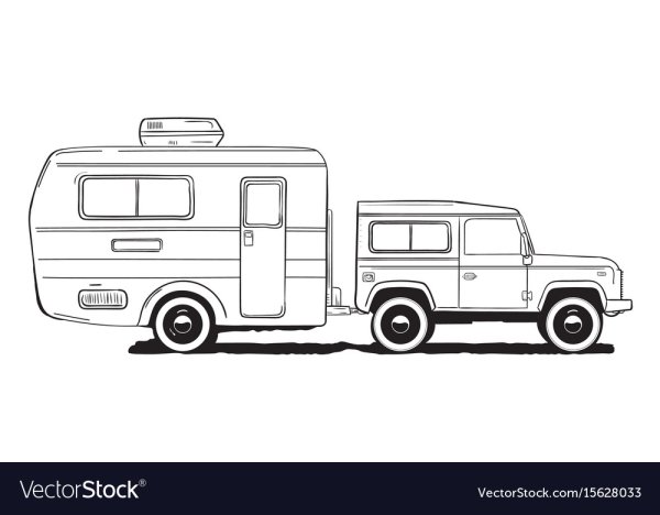 Раскраска машина с прицепом