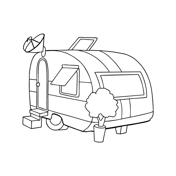 Раскраски дома на колесах