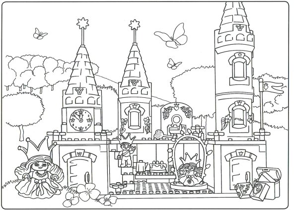 Раскраска лего дом