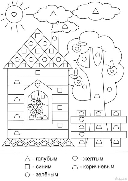 Раскраски для дошкольников с заданиями