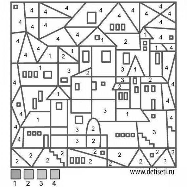 Задания для дошкольников дом по цифрам