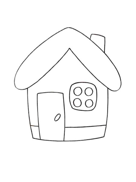 Раскраска. Домики