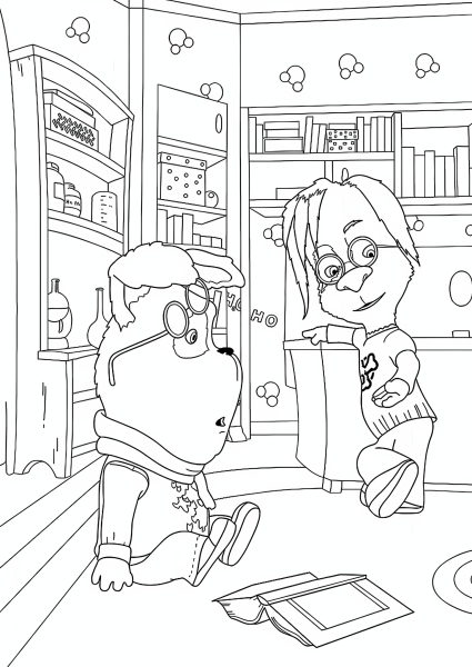 Раскраски для девочек Барбоскины дружок