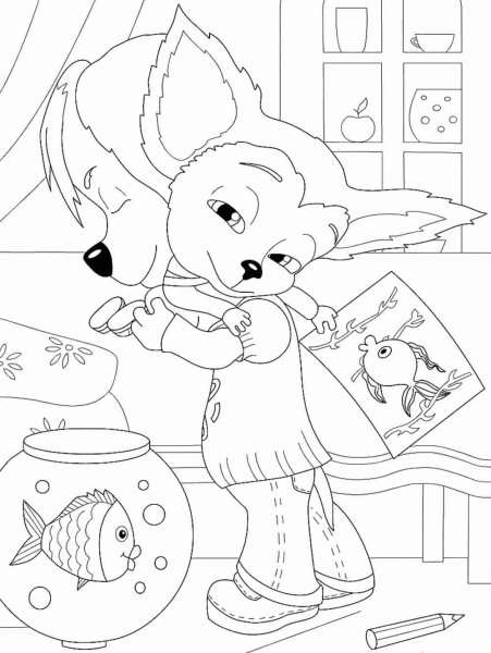 Раскраска для девочек из мультика Барбоскины