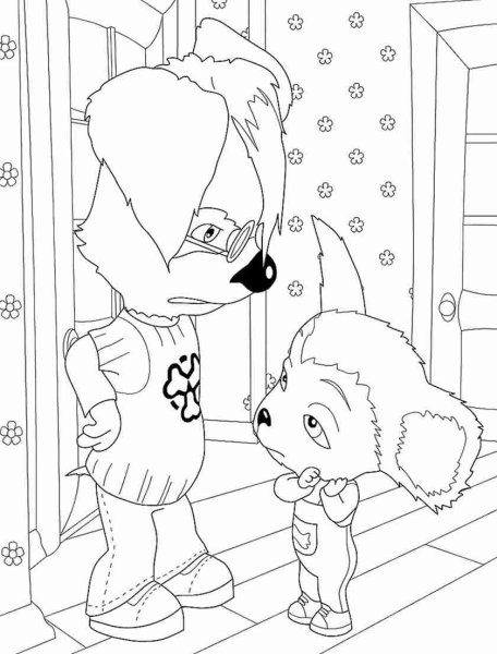 Раскраска дружок Барбоскин