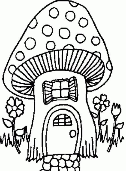 Сказочный домик раскраска для детей