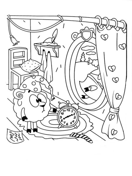 Домик Нюши раскраска