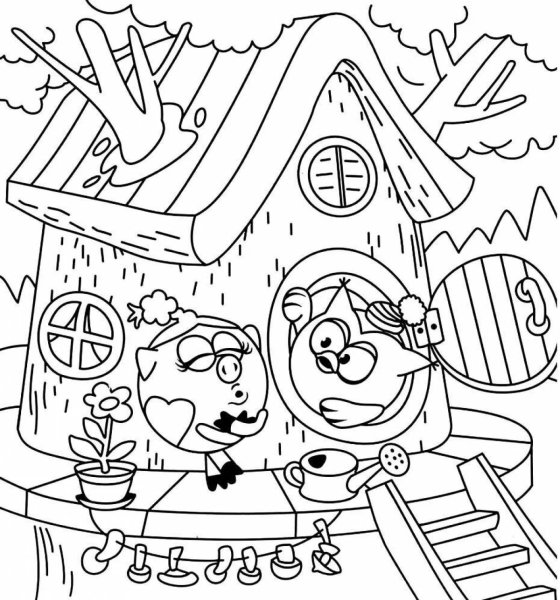 Раскраска Смешарики Совунья