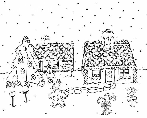 Раскраска "Пряничный домик"