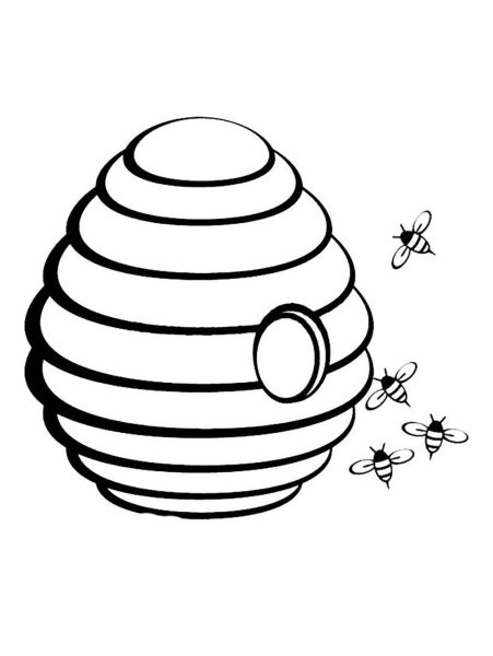 Улей раскраска