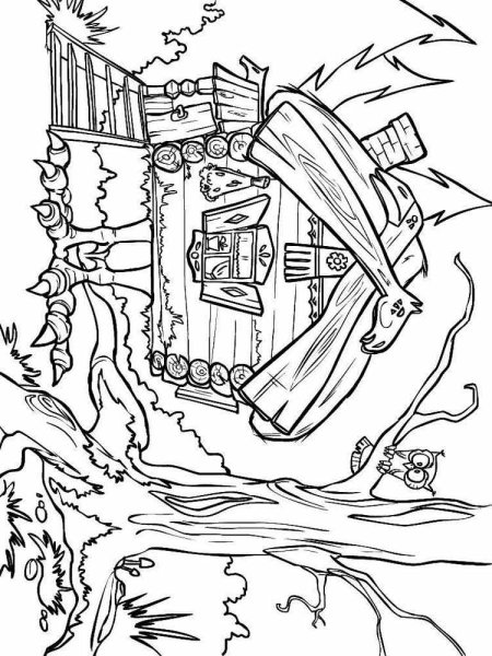 Избушкана курихношкахраскраска