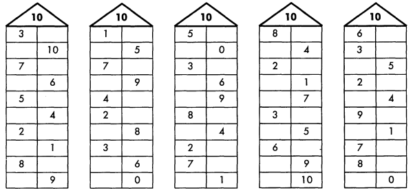 Состав числа 10 числовые домики