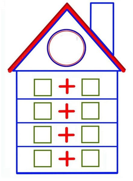 Числовые домики для дошкольников