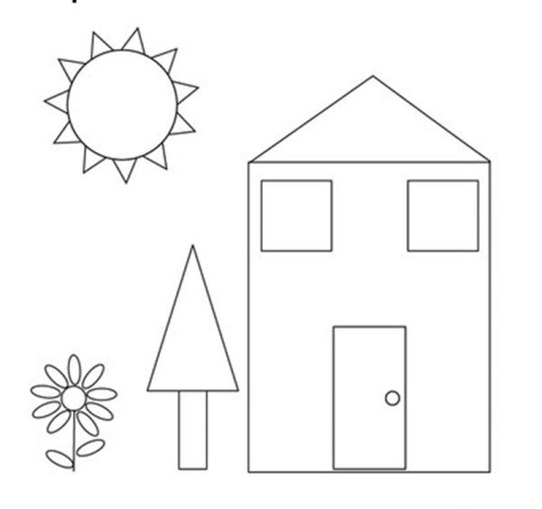 Домик из фигур