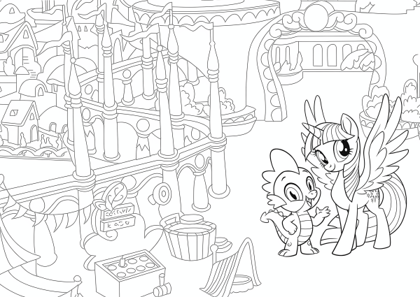 My little Pony раскраска двай Лайт