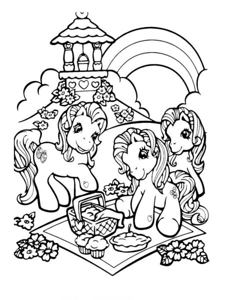 Раскраски для девочек пони Виль