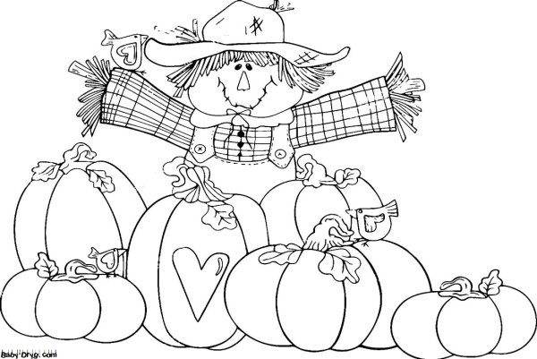 Домик тыква раскраска