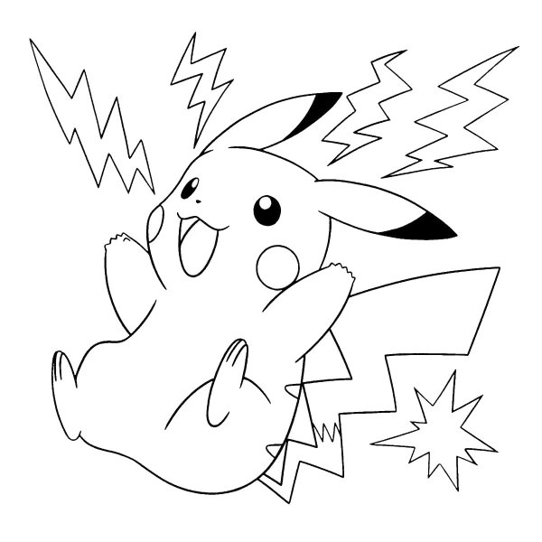Раскраски покемоны Пикачу