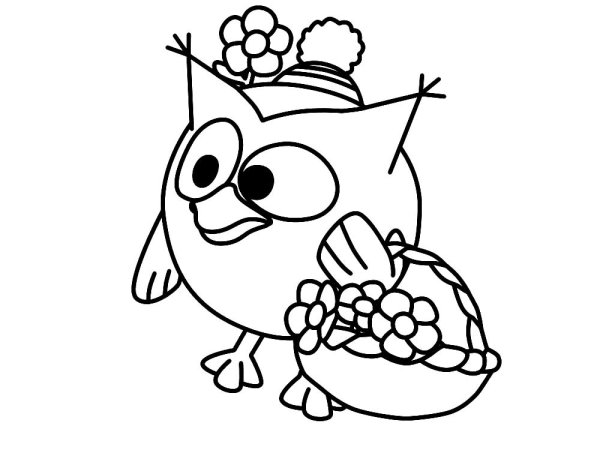 Раскраска Смешарики Совунья