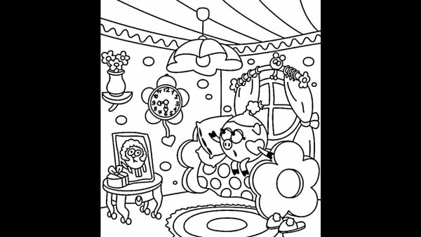 Домик Нюши раскраска