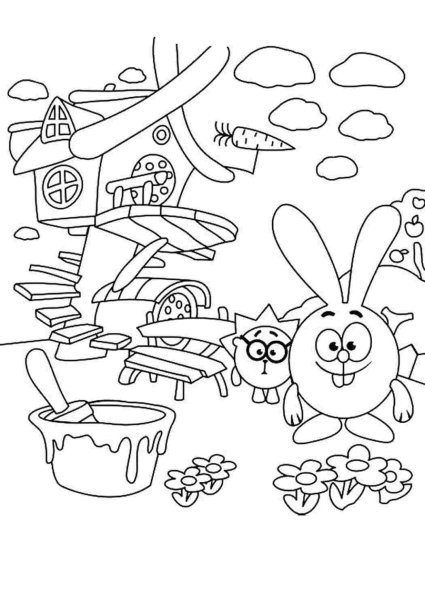 Раскраска Смешарики Крош