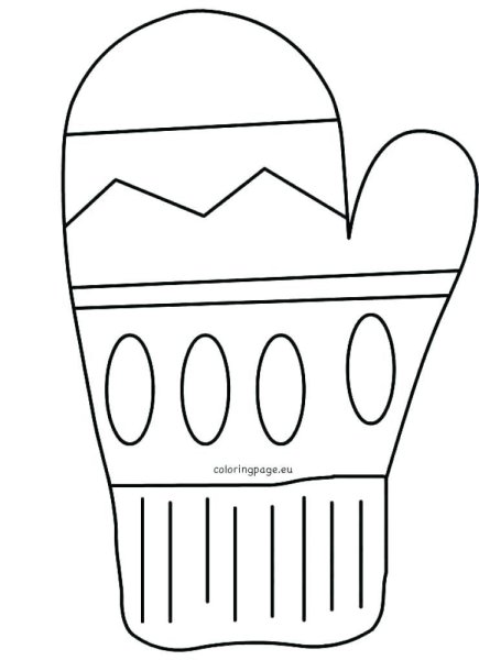 Раскраска рукавичка для детей 2-3 лет