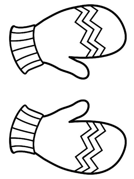 Рукавички раскраска