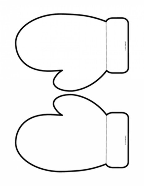 Рукавица трафарет