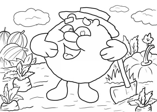 Разукрашки Смешарики Копатыч