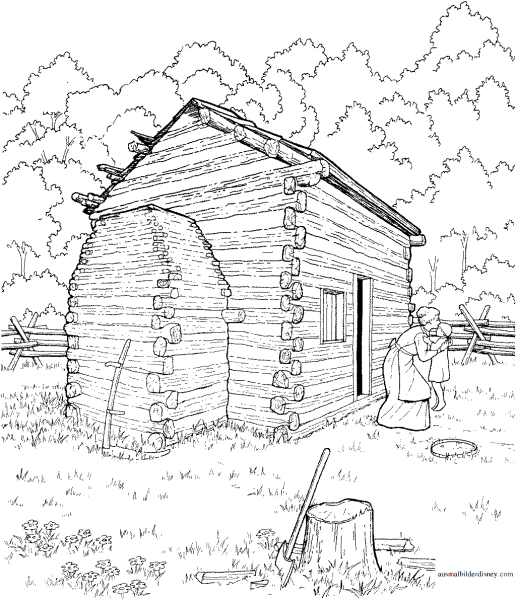 Хата раскраска для детей