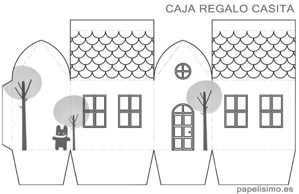 Макет бумажного домика