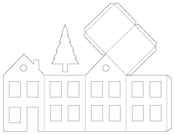 Дом из бумаги шаблон