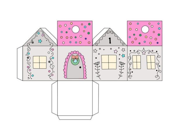 Заготовки для картонного домика