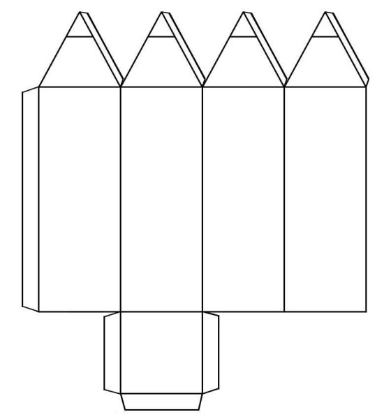 Коробка в виде карандаша
