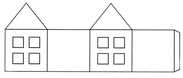 Макет картонного домика