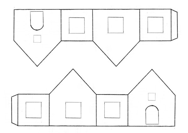 Макет бумажного домика