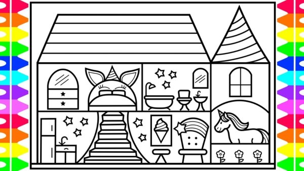 Printable Templates дом единорога