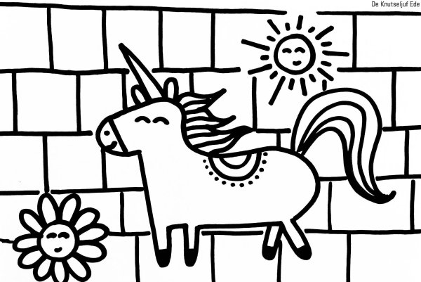 Домик единорога раскраска