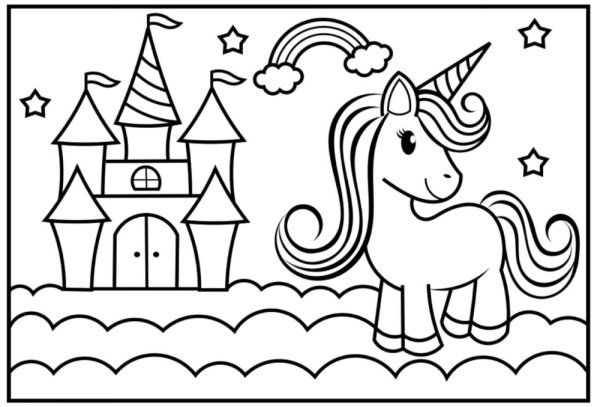 Раскраска Единороги