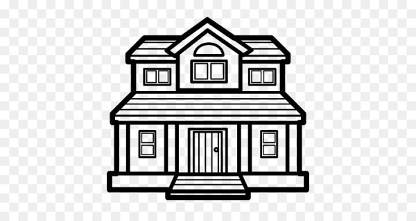 Дом раскраска PNG